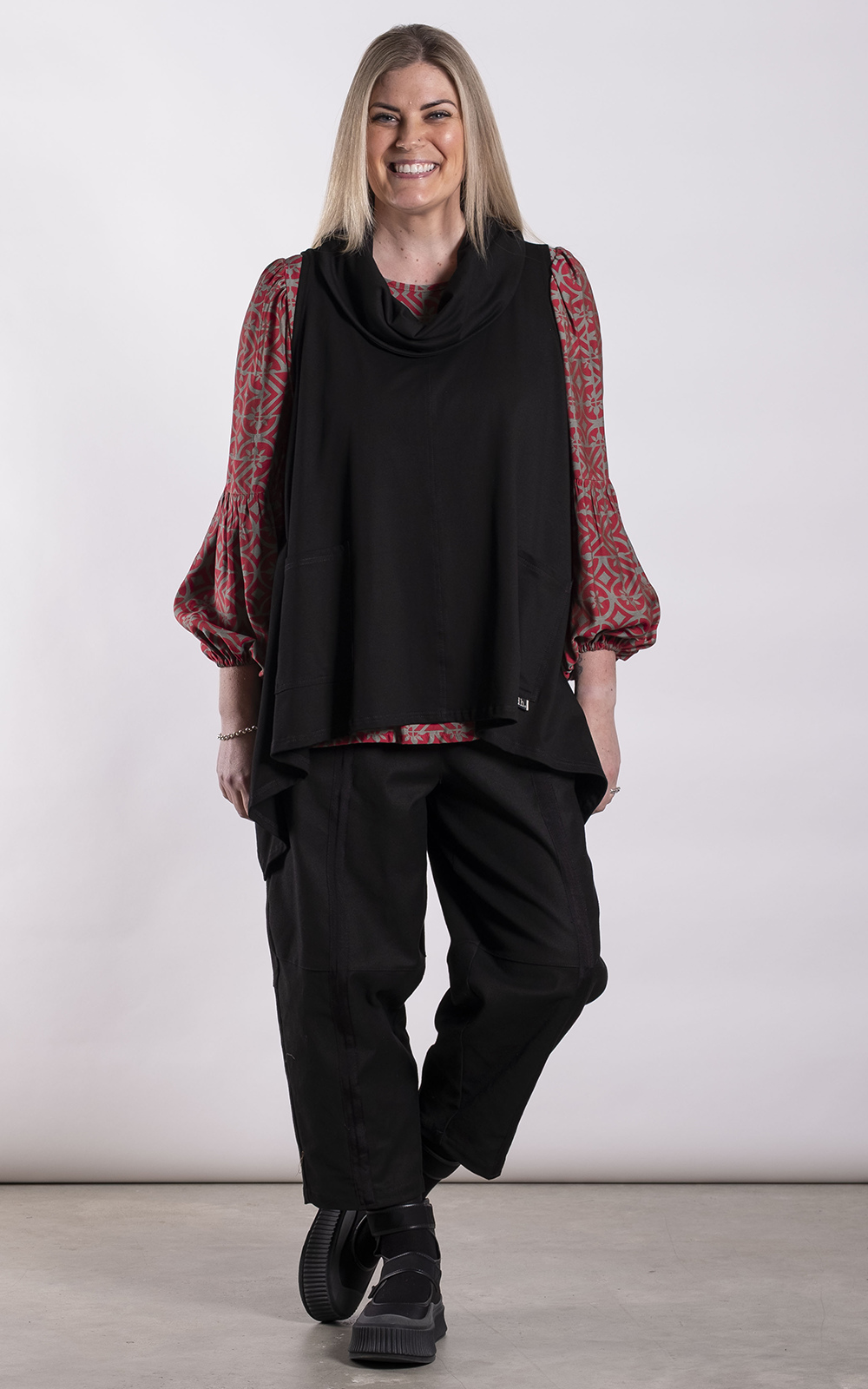 Cowl Vest product photo.