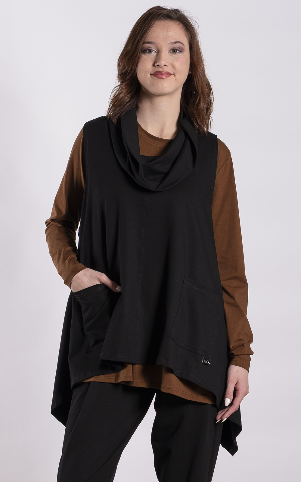 Cowl Vest product photo.