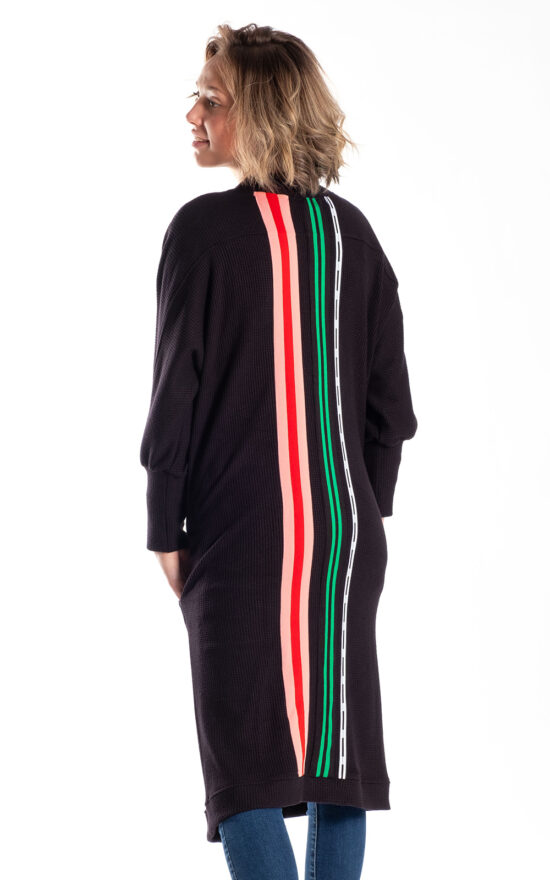 Poppy Cardi Multi Stripe product photo.