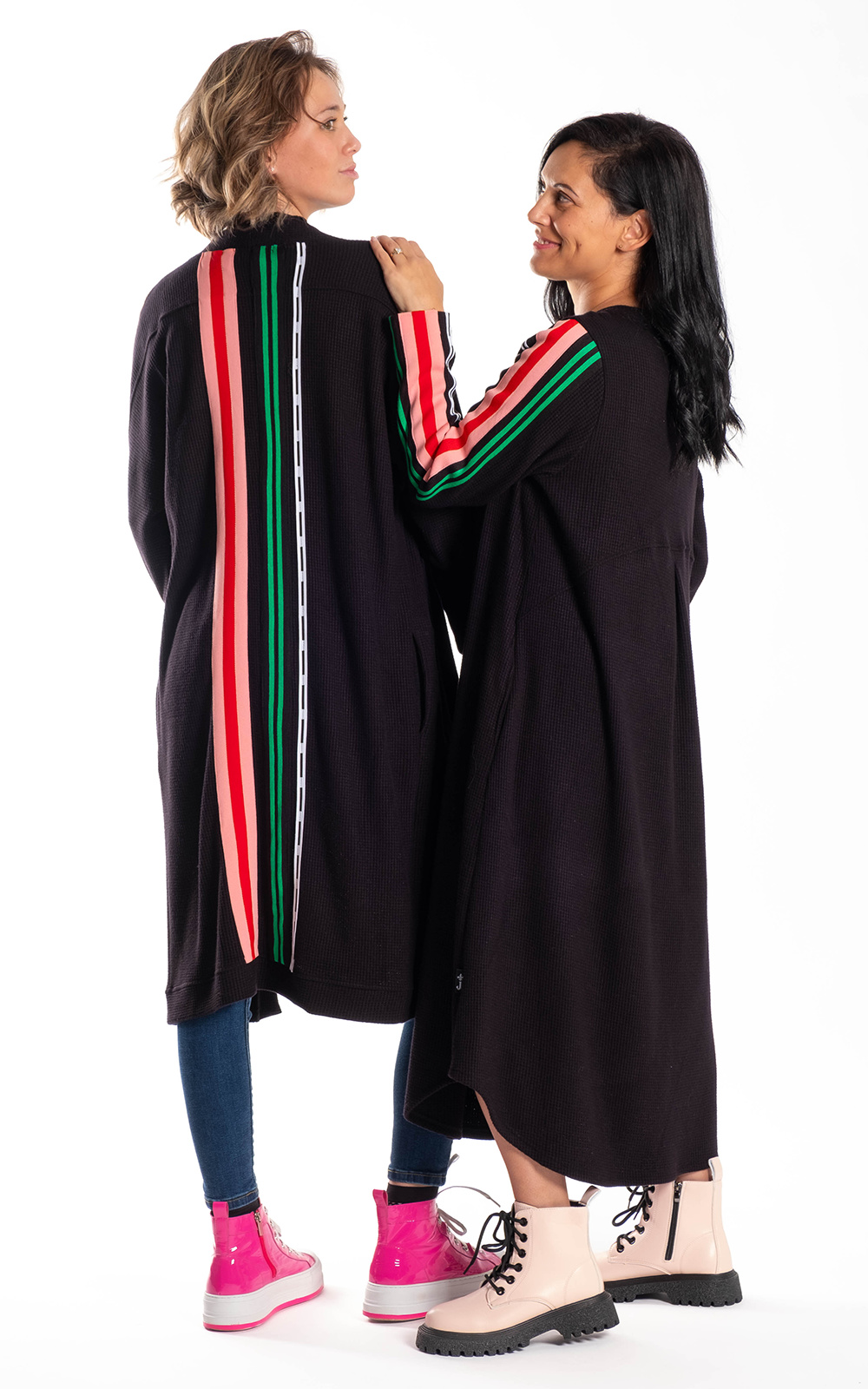 Poppy Cardi Multi Stripe product photo.