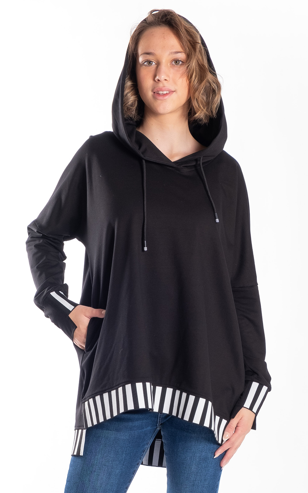 Latta Sweater Plain W Stripe product photo.