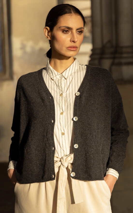 Freya Cardigan Wool product photo.
