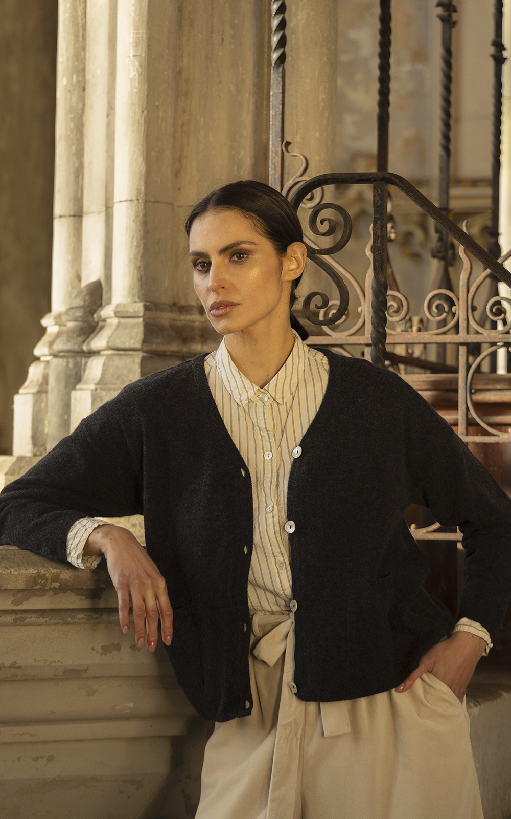 Freya Cardigan Wool product photo.