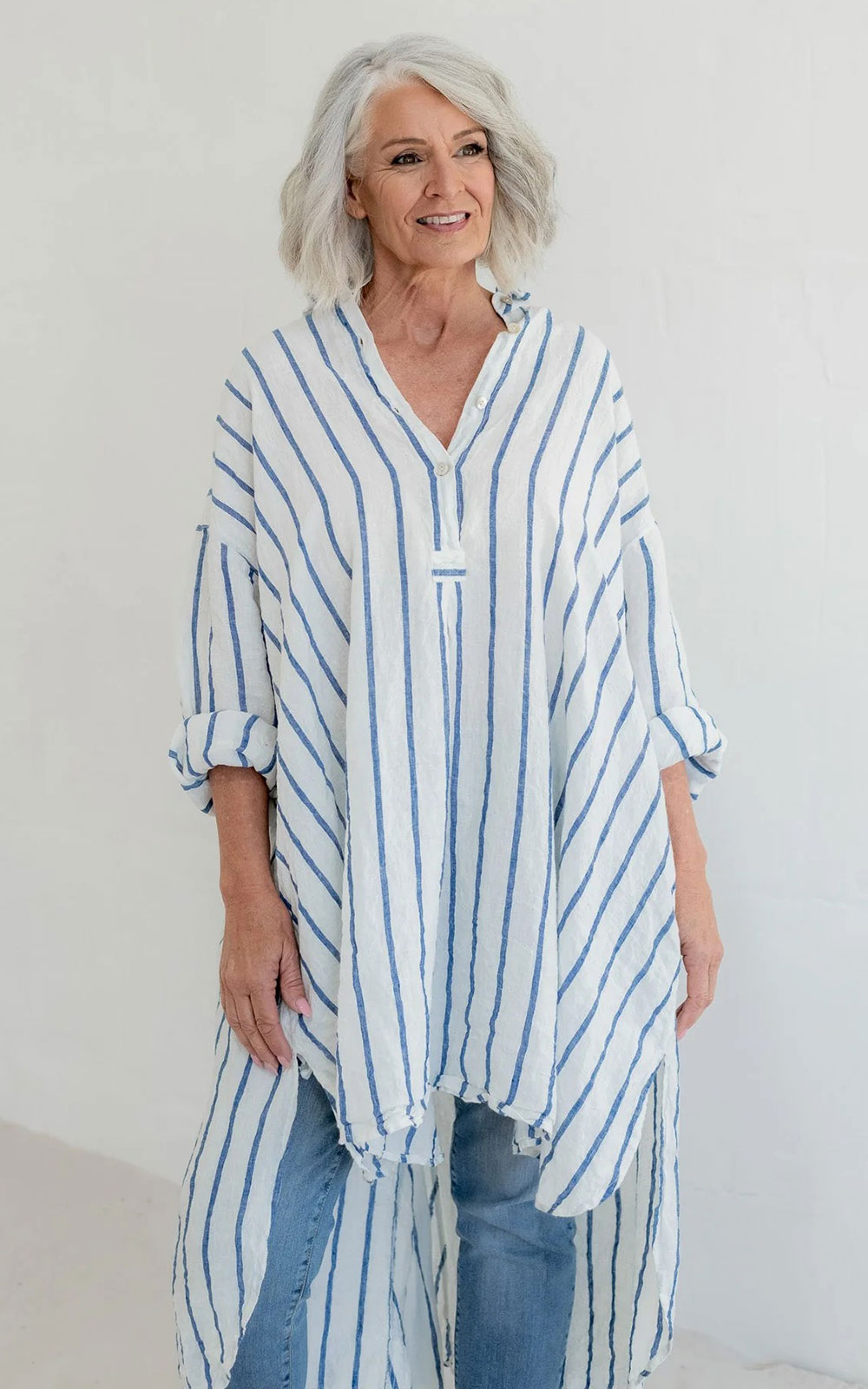 Harper Shirt Linen product photo.
