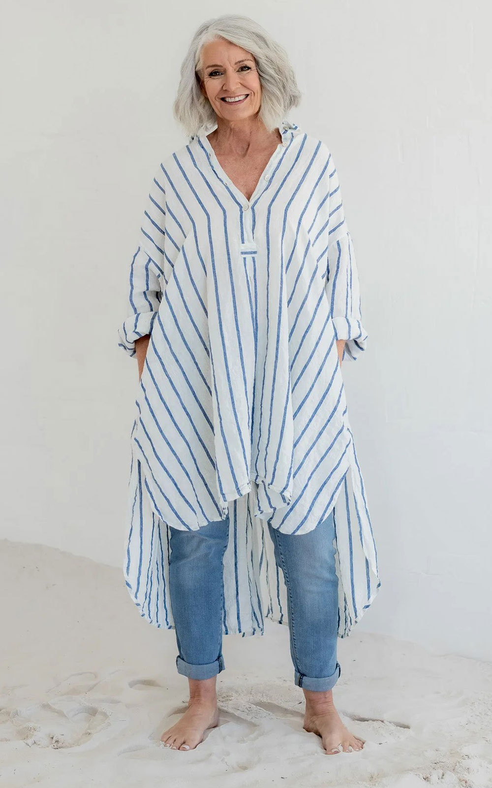 Harper Shirt Linen product photo.