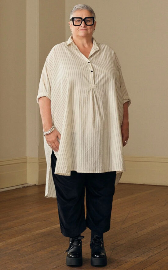 Harper Shirt In Paper Cotton product photo.