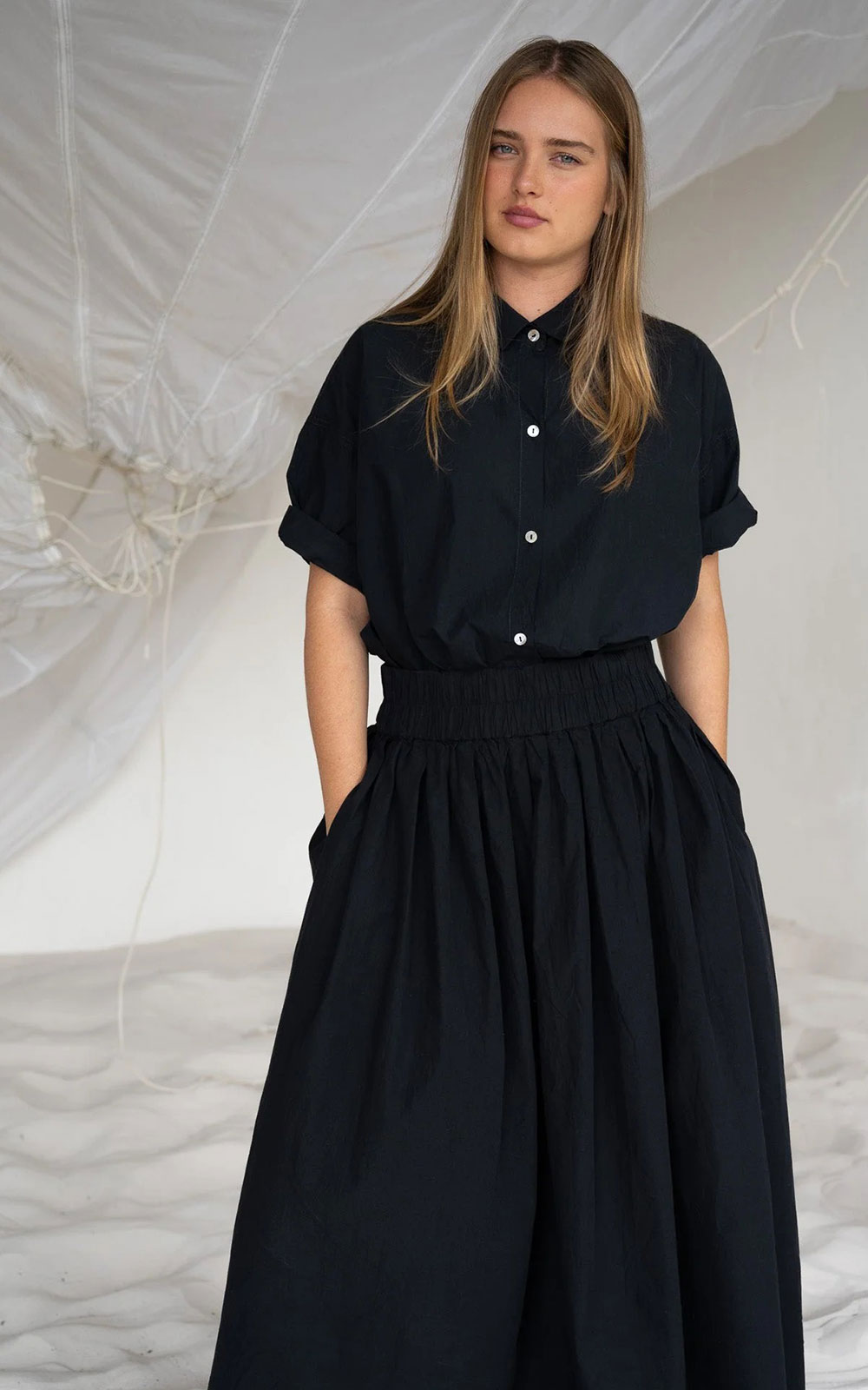 Harbour Skirt Cotton Poplin product photo.