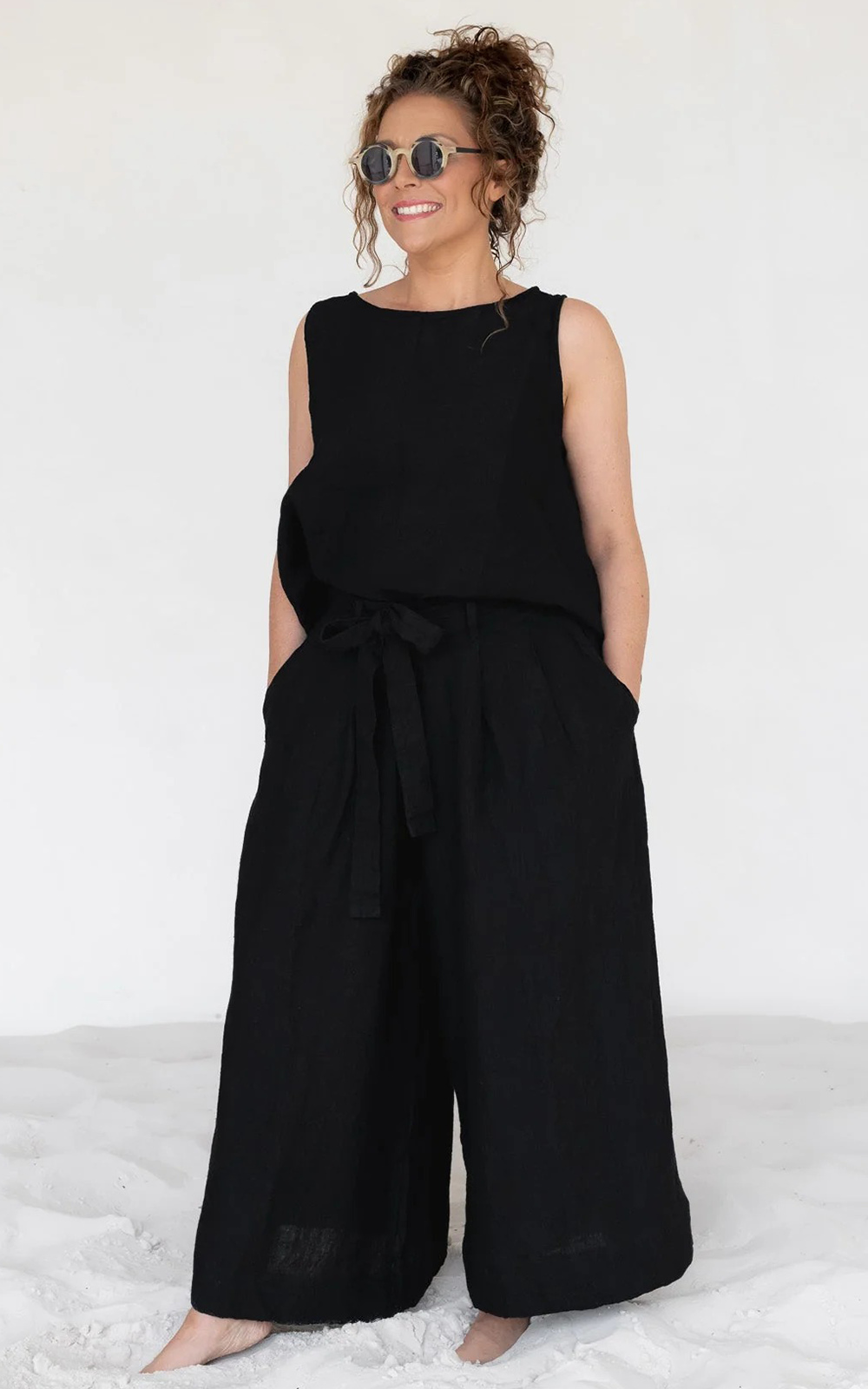 Harriet Trousers Linen product photo.