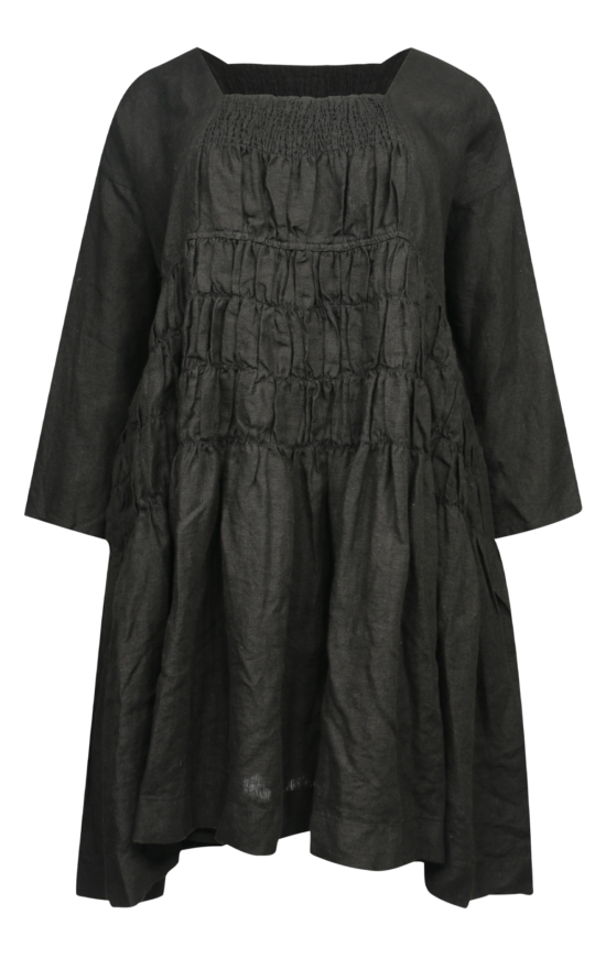 Helena Dress Short Linen product photo.