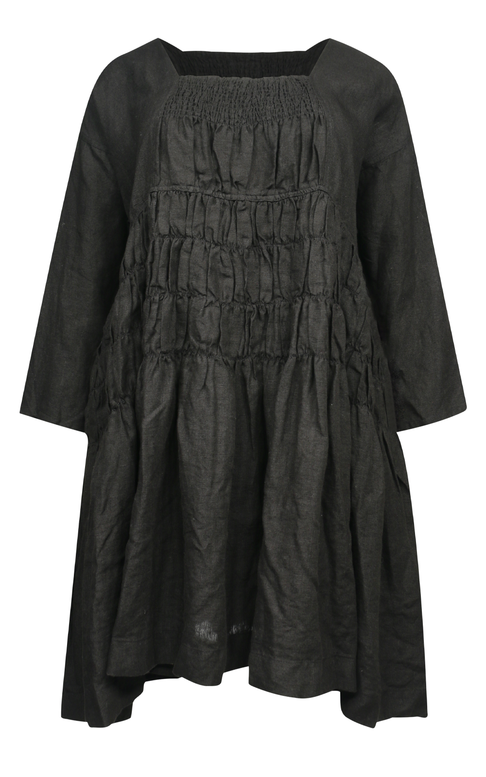 Helena Dress Short Linen product photo.