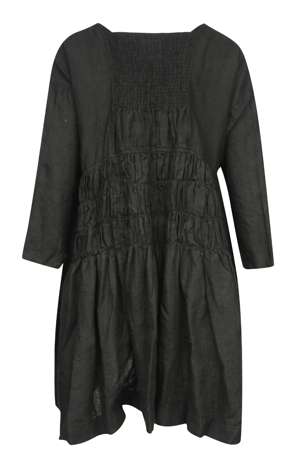 Helena Dress Short Linen product photo.
