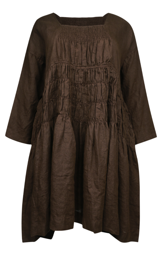 Helena Dress Short Linen product photo.
