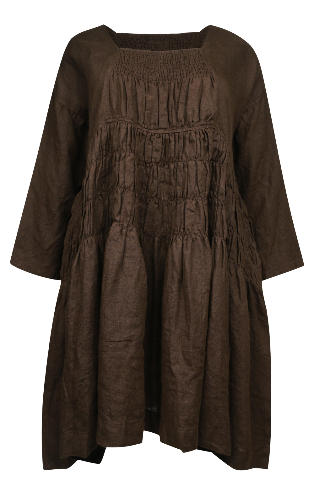 Helena Dress Short Linen product photo.