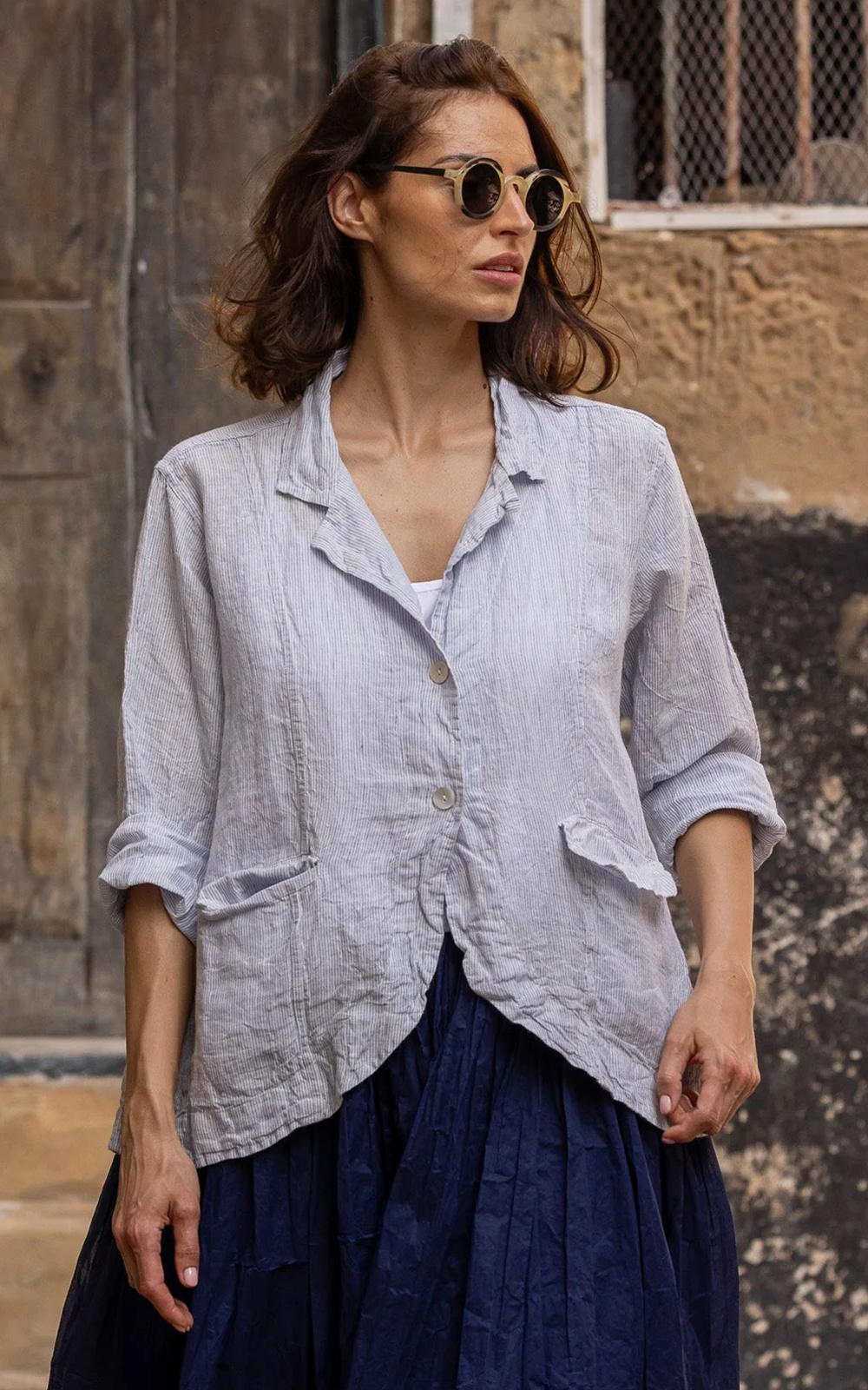 Henri Jacket Linen product photo.