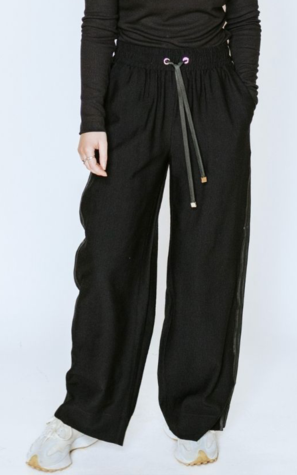 Indiana Side Stripe Wide Leg Pant product photo.