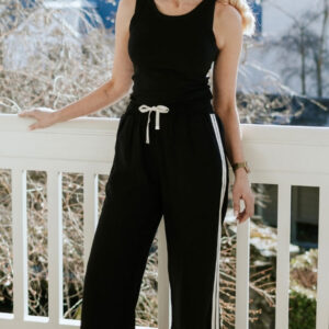 Indiana Side Stripe Wide Leg Pant