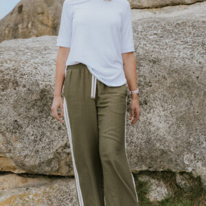 Indiana Side Stripe Wide Leg Pant
