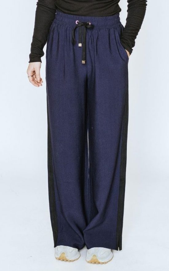 Indiana Side Stripe Wide Leg Pant product photo.