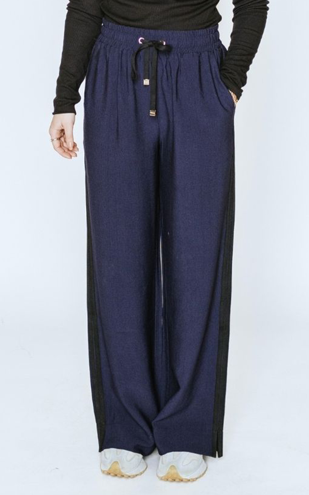 Indiana Side Stripe Wide Leg Pant product photo.