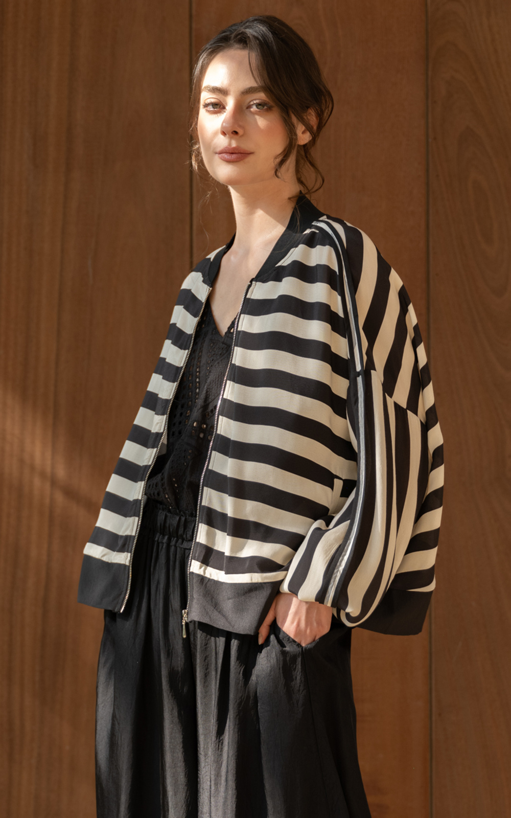 Cora Bomber Jacket product photo.