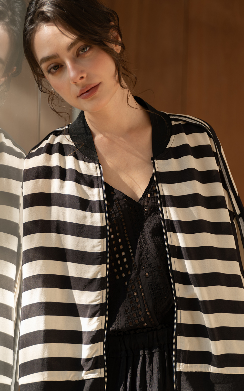 Cora Bomber Jacket product photo.