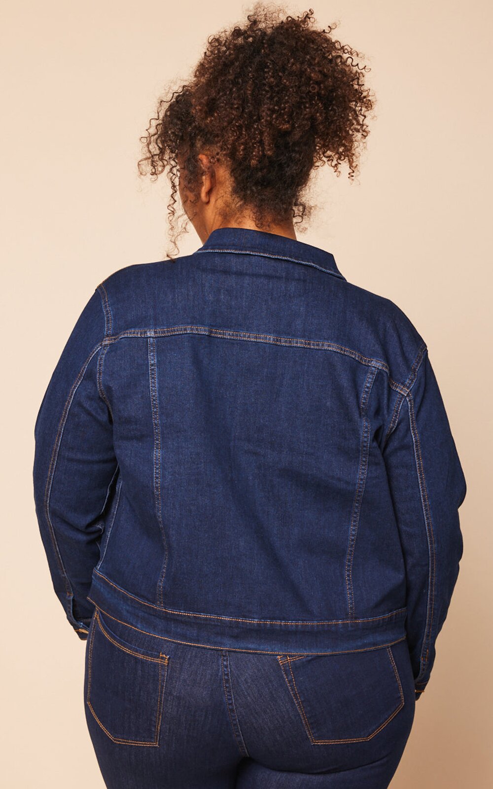 Denim Relaxed Jacket product photo.