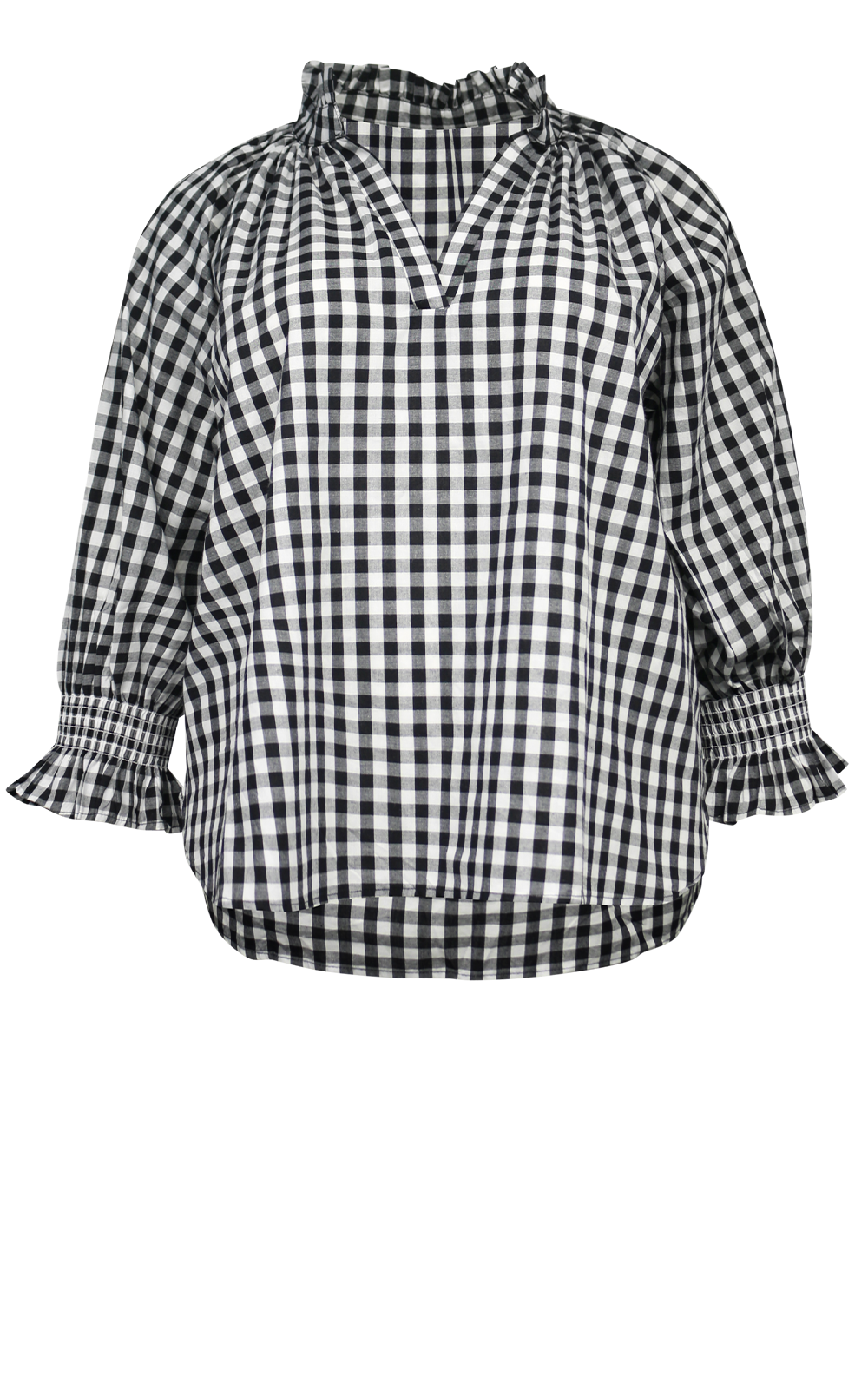 Gingham Relaxed Top product photo.