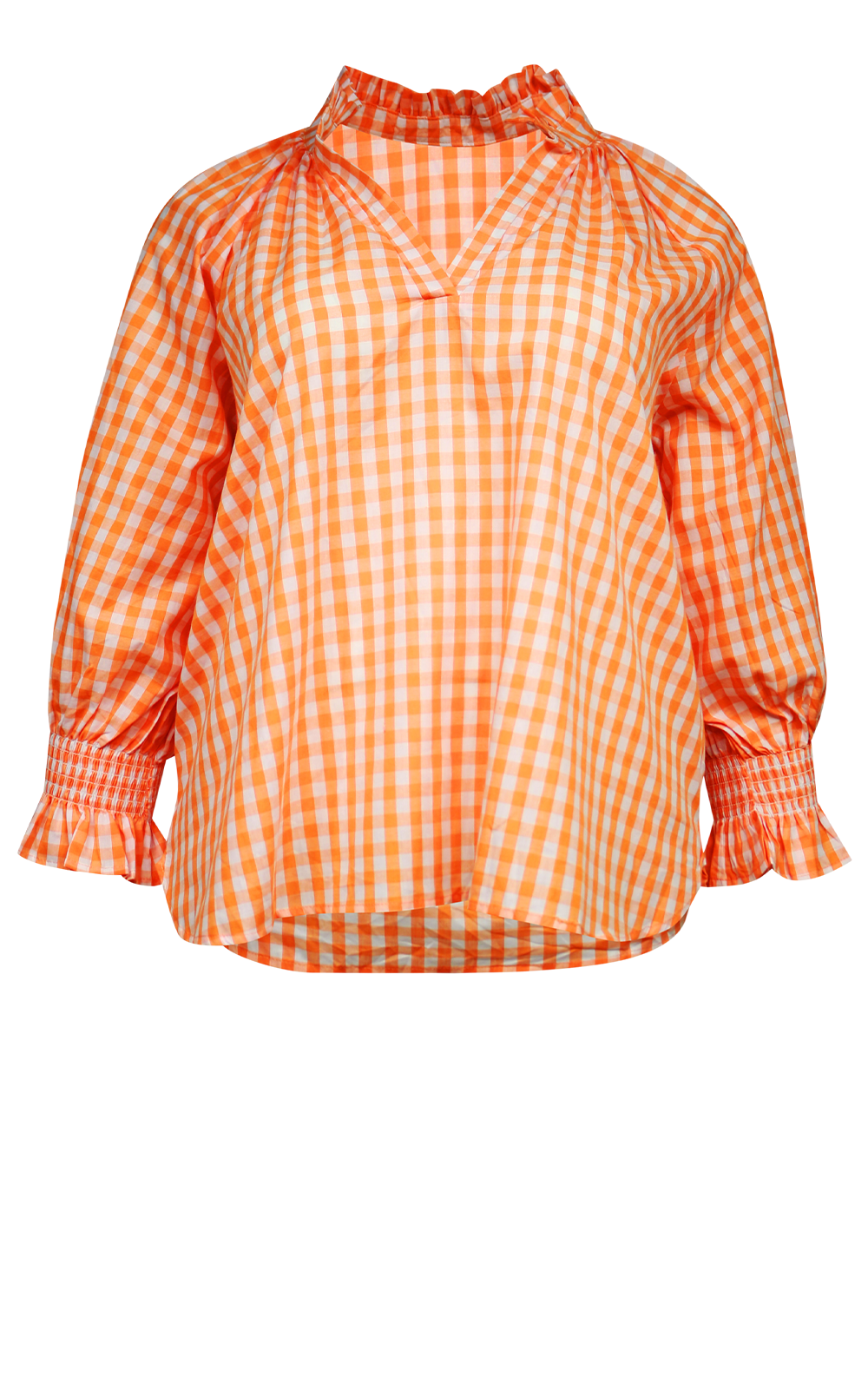 Gingham Relaxed Top product photo.
