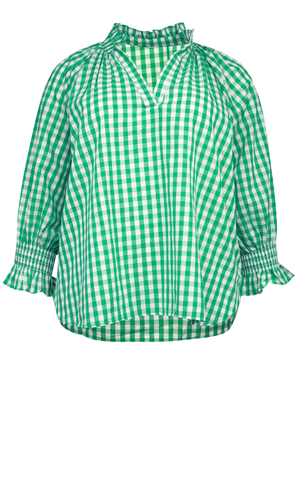 Gingham Relaxed Top product photo.