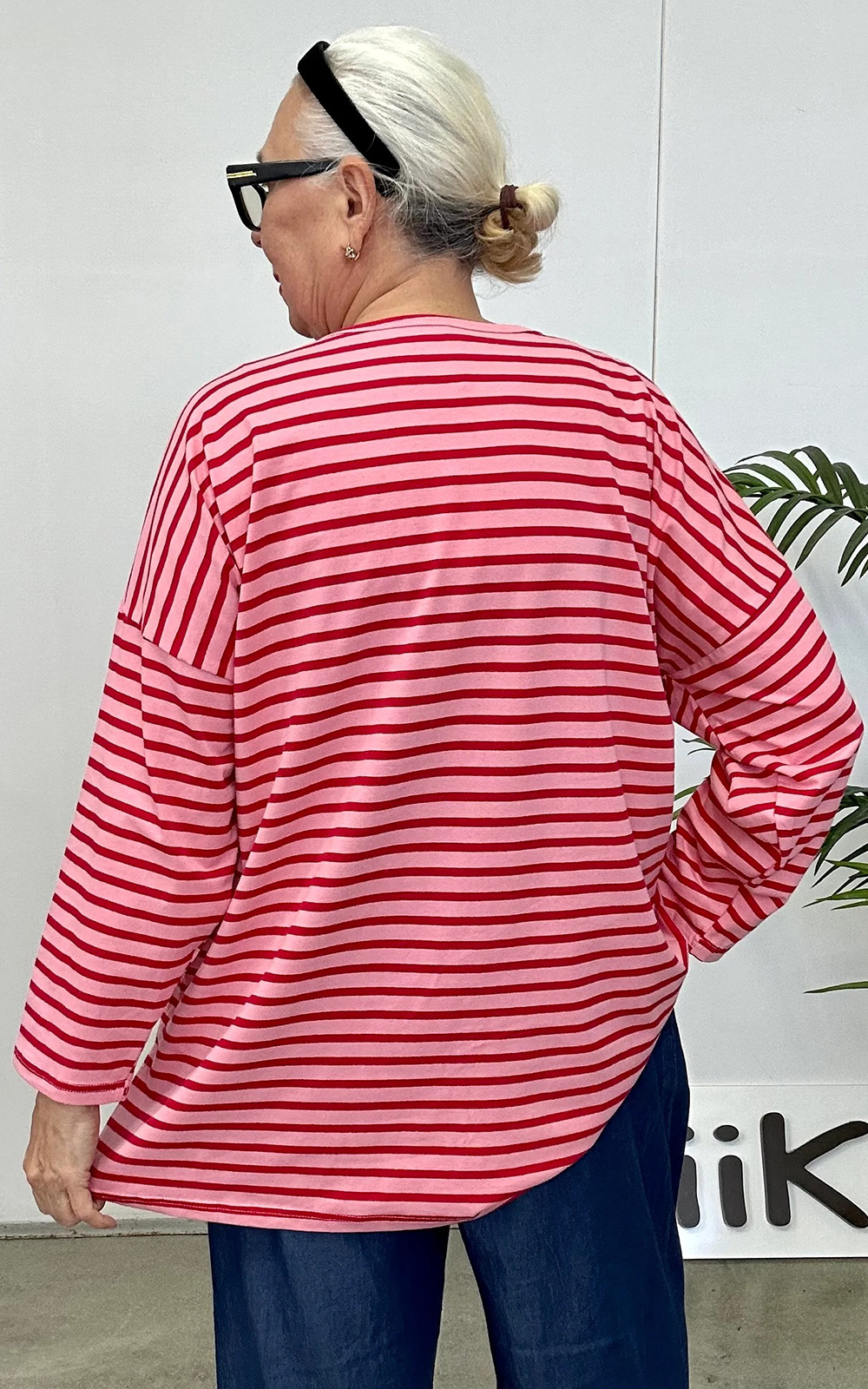 Striped Relaxed Top product photo.