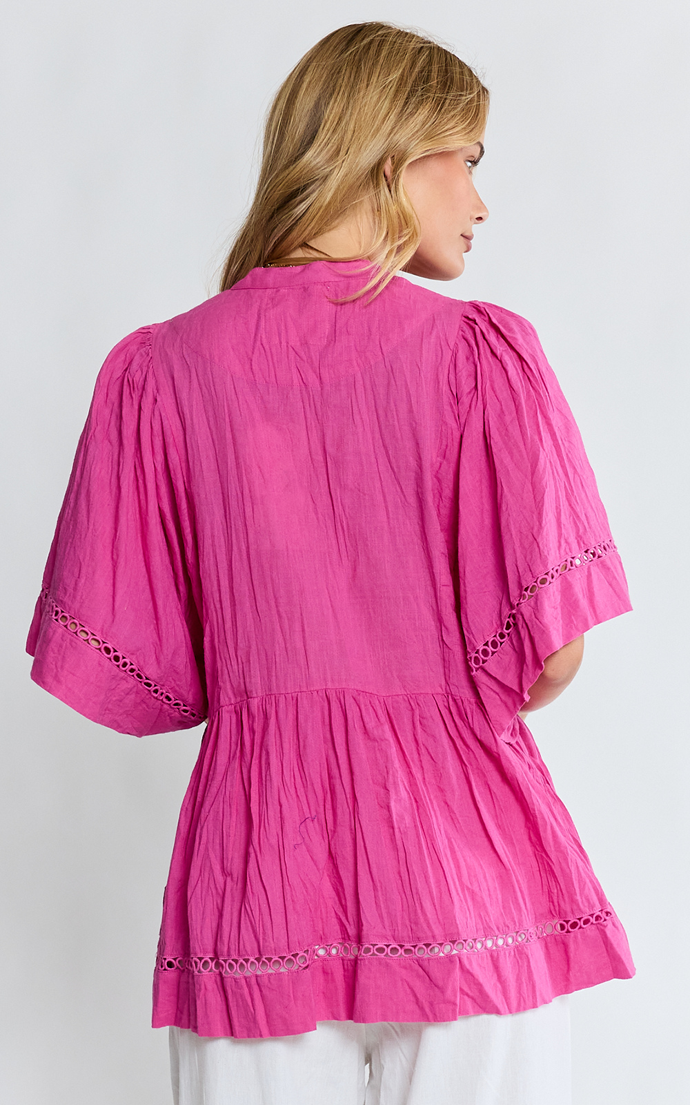 Laverne Pintuck Top  product photo.