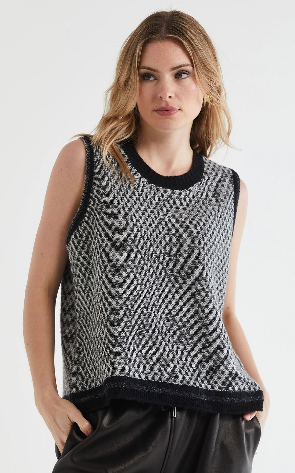 Lambswool Vest product photo.