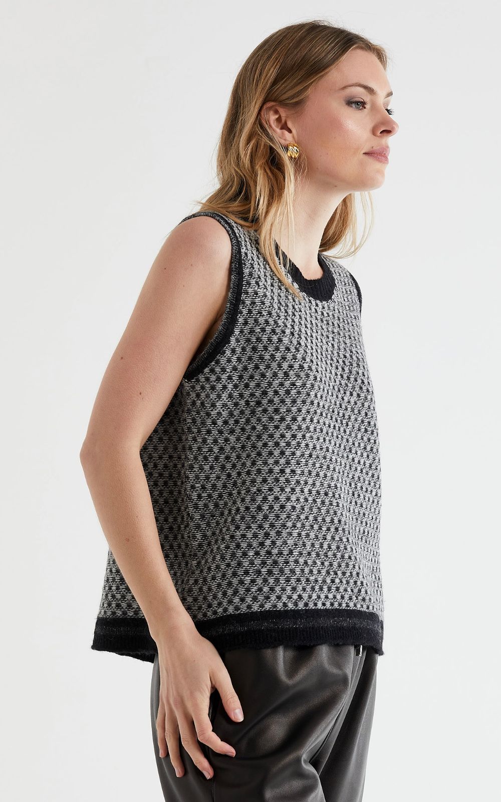 Lambswool Vest product photo.