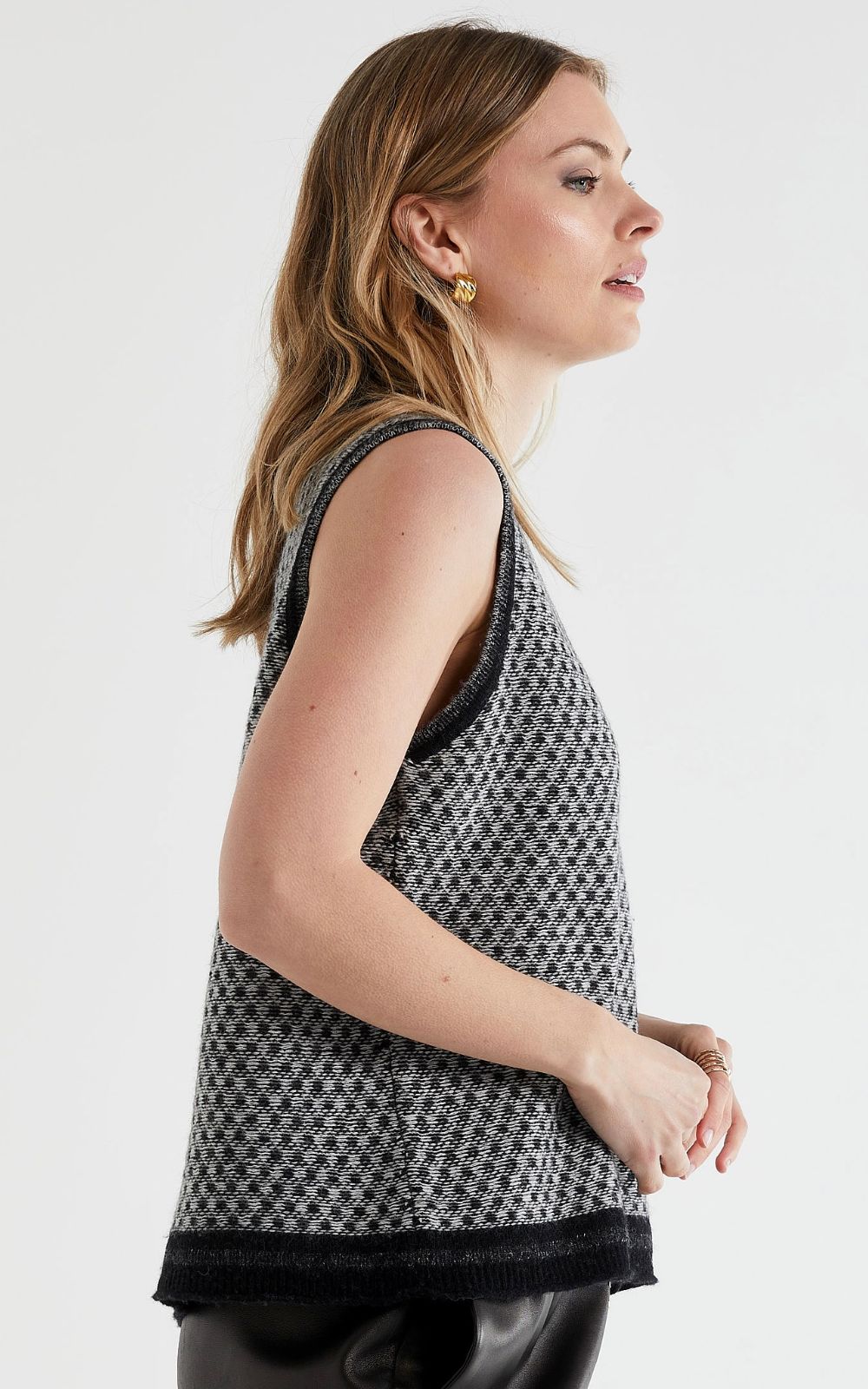 Lambswool Vest product photo.