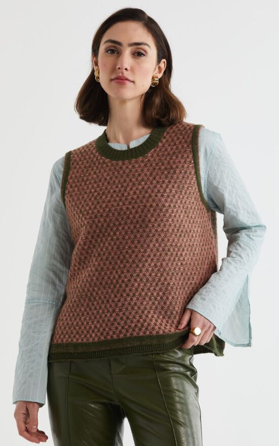 Lambswool Vest product photo.