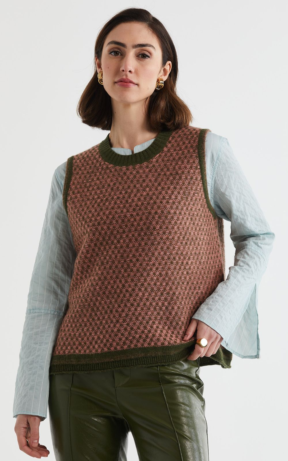 Lambswool Vest product photo.