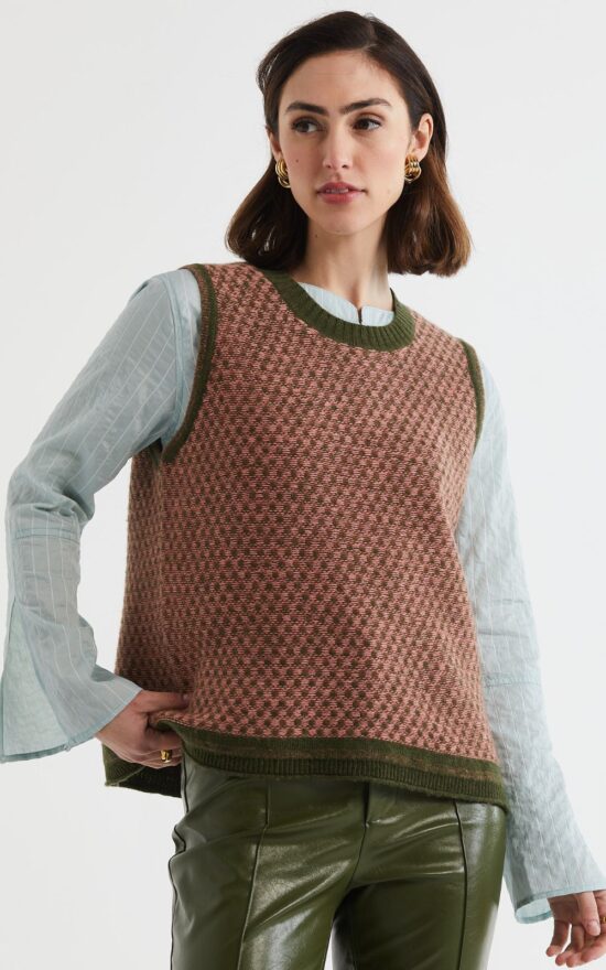 Lambswool Vest product photo.