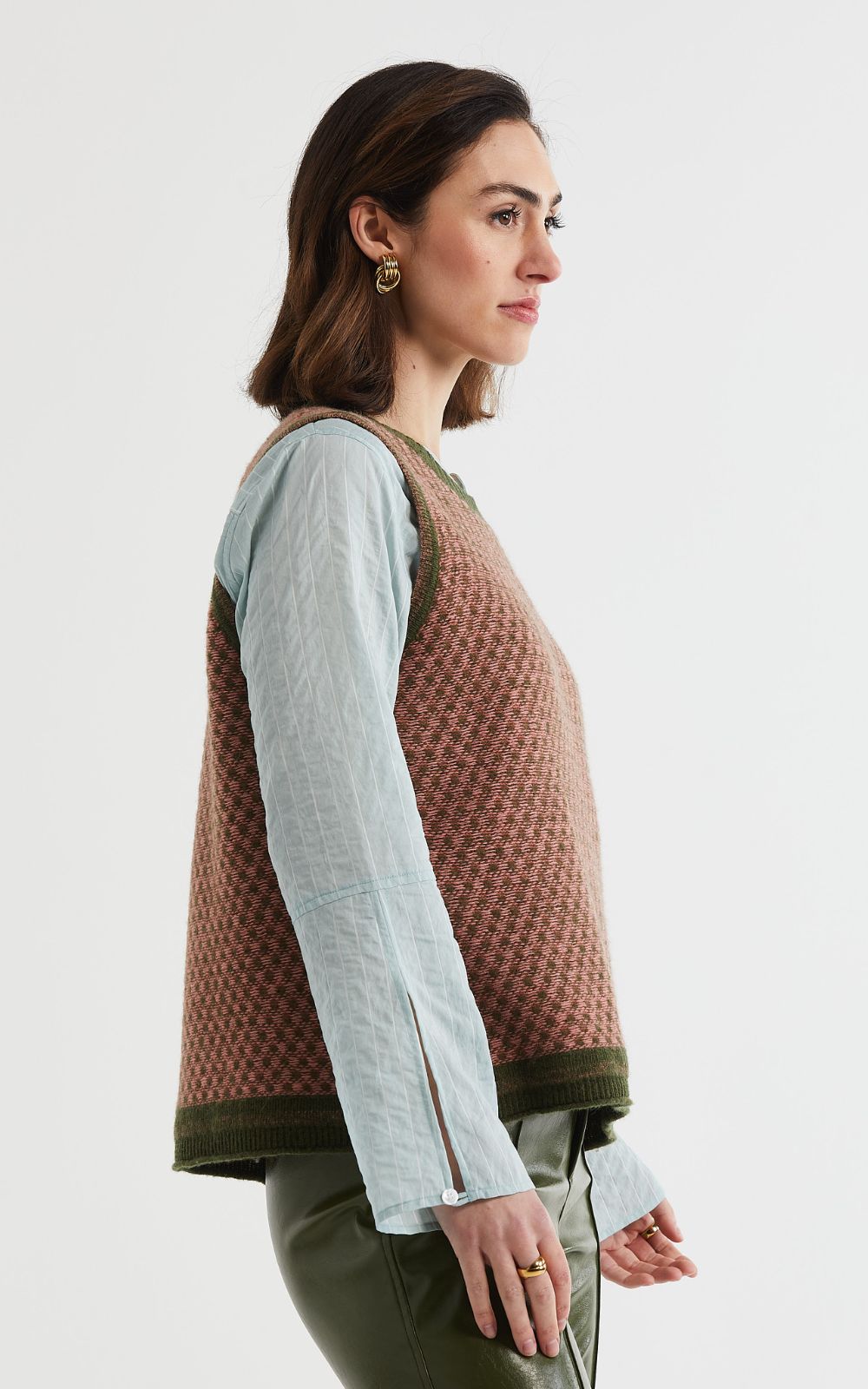 Lambswool Vest product photo.