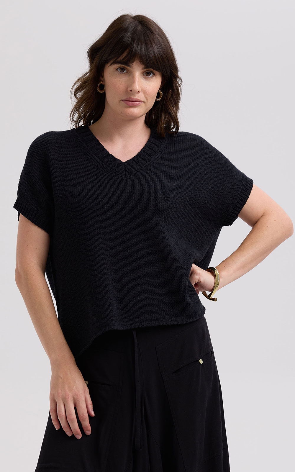 Textured V Top product photo.