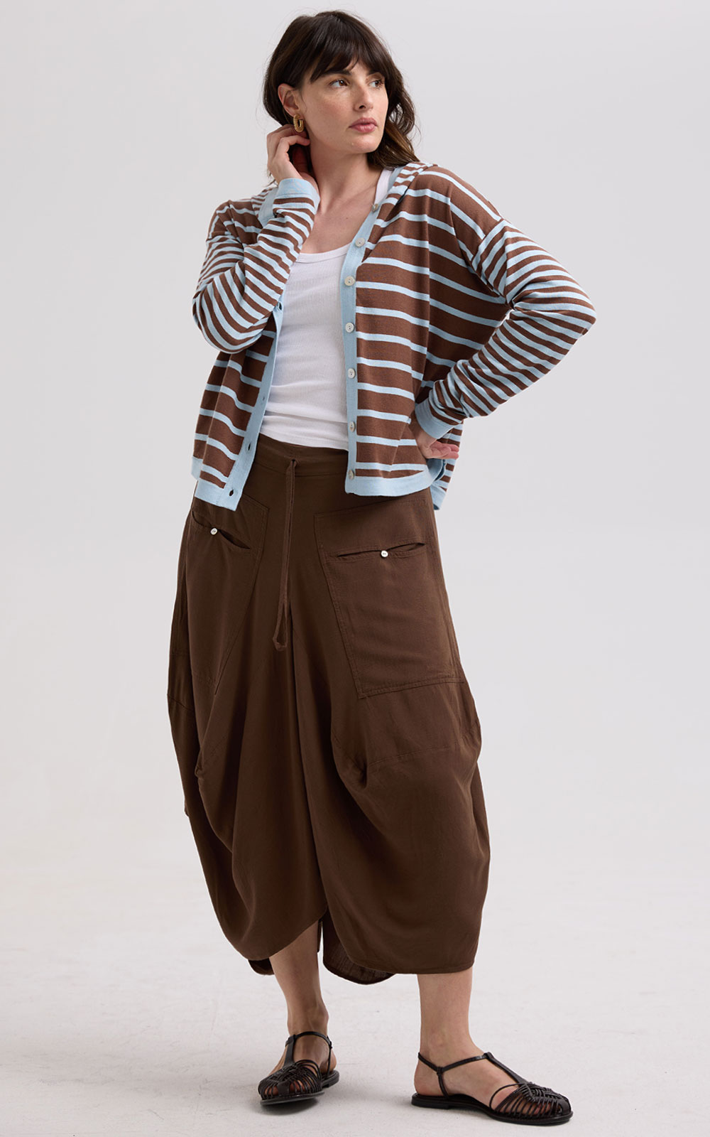 Multi Stripe Hoodie product photo.