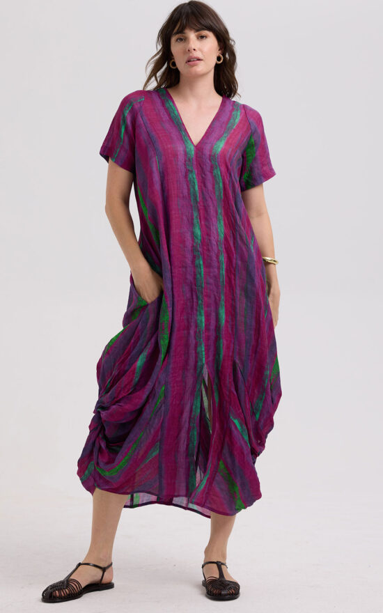 Painted Linen Dress product photo.