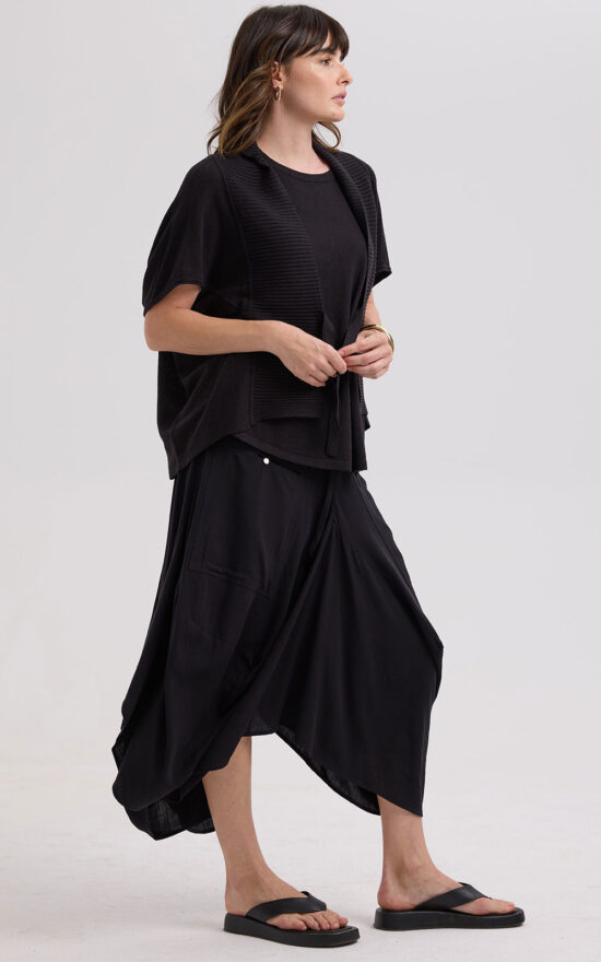 Drape Bottom Skirt product photo.