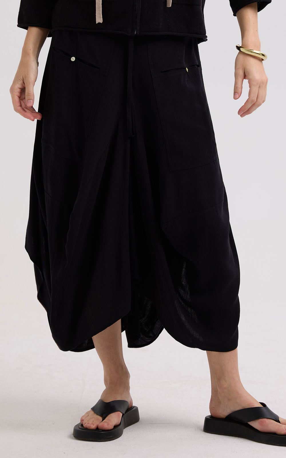 Drape Bottom Skirt product photo.