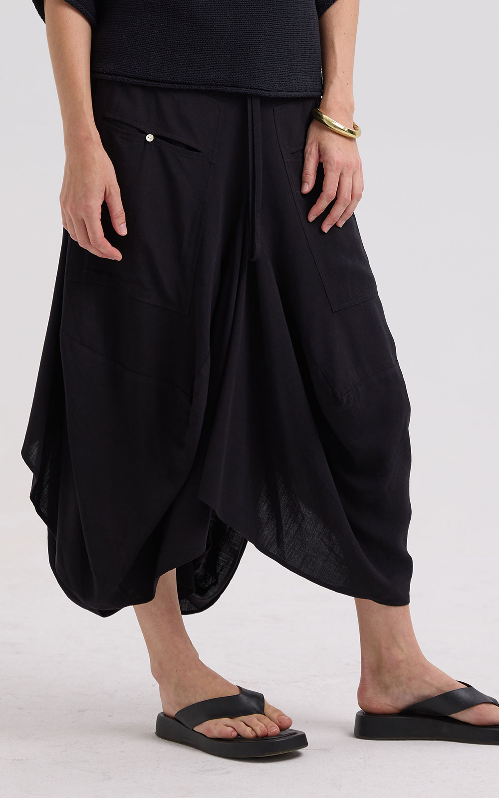 Drape Bottom Skirt product photo.