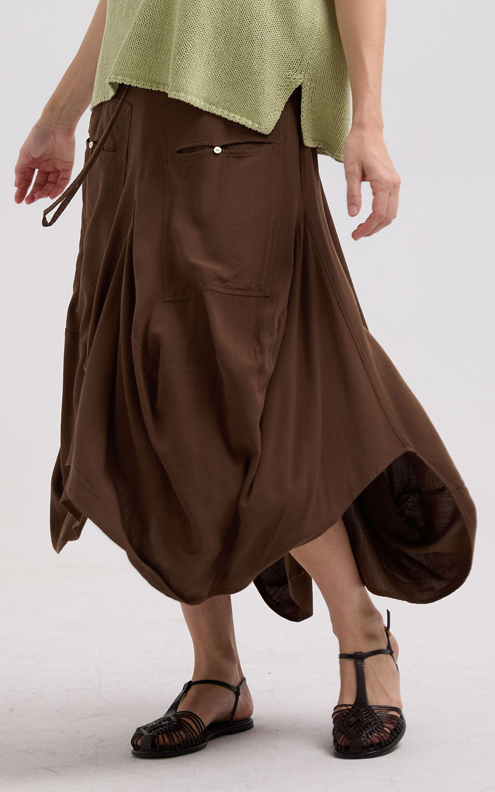 Drape Bottom Skirt product photo.