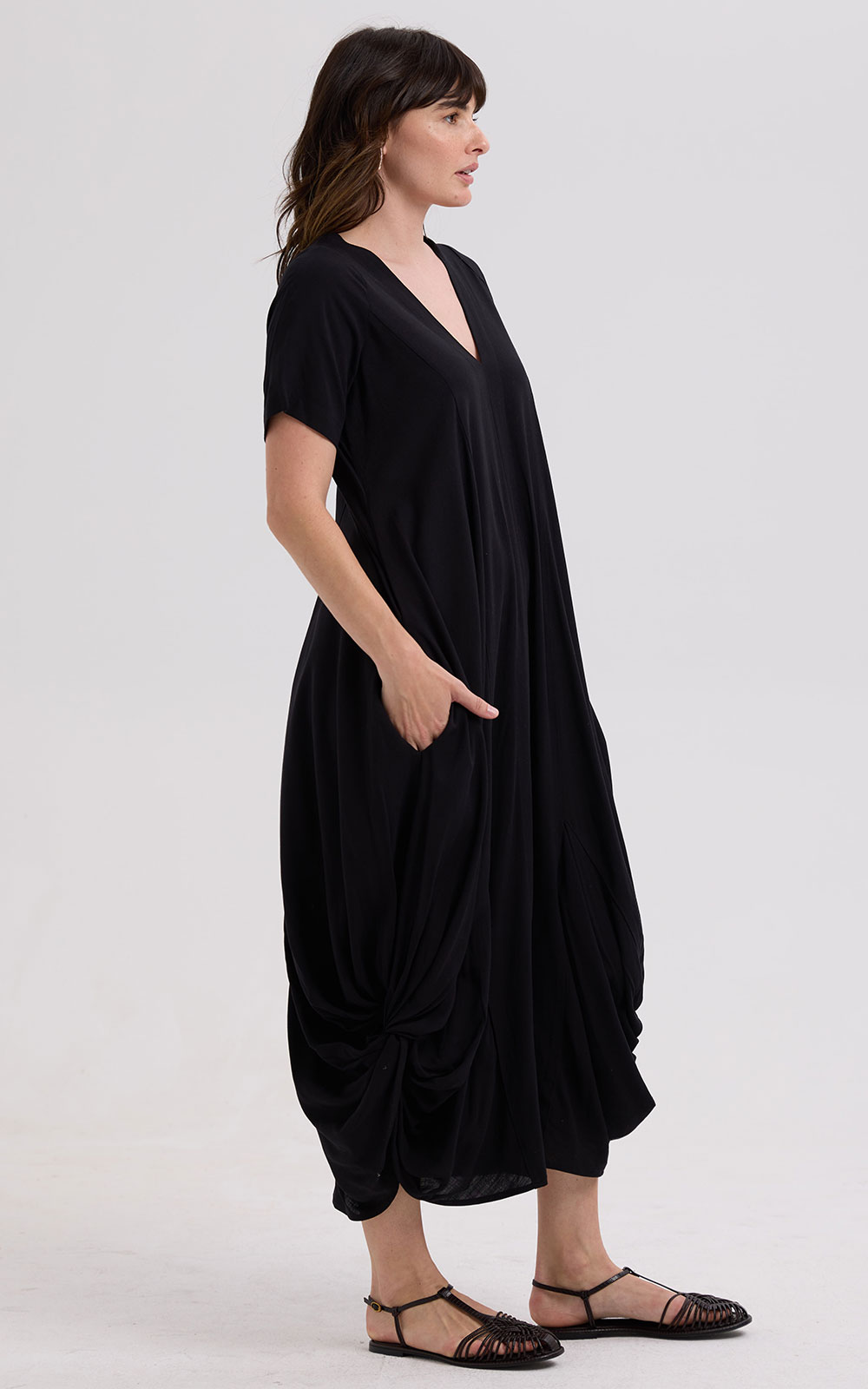 Drape Bottom Dress product photo.