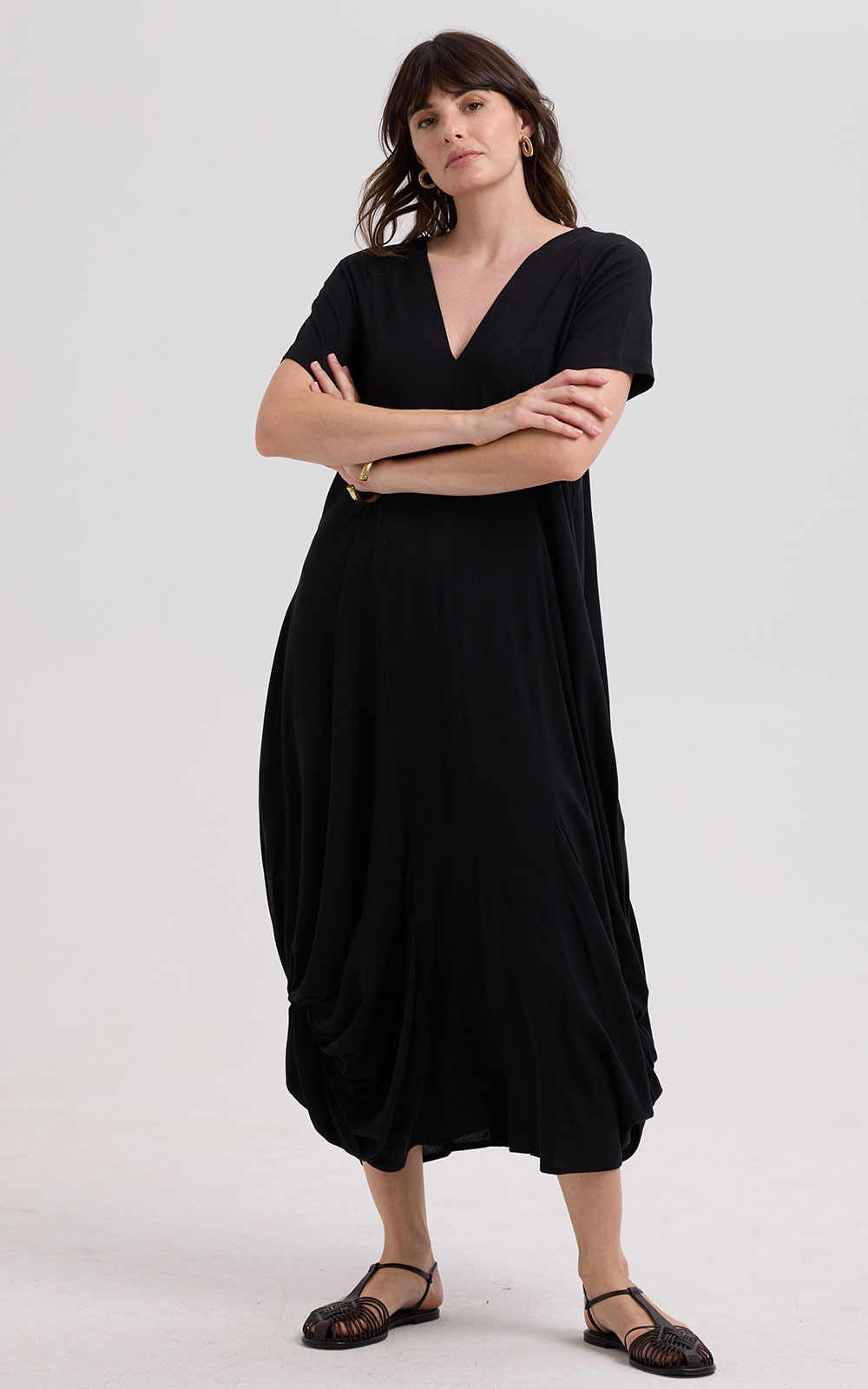 Drape Bottom Dress product photo.
