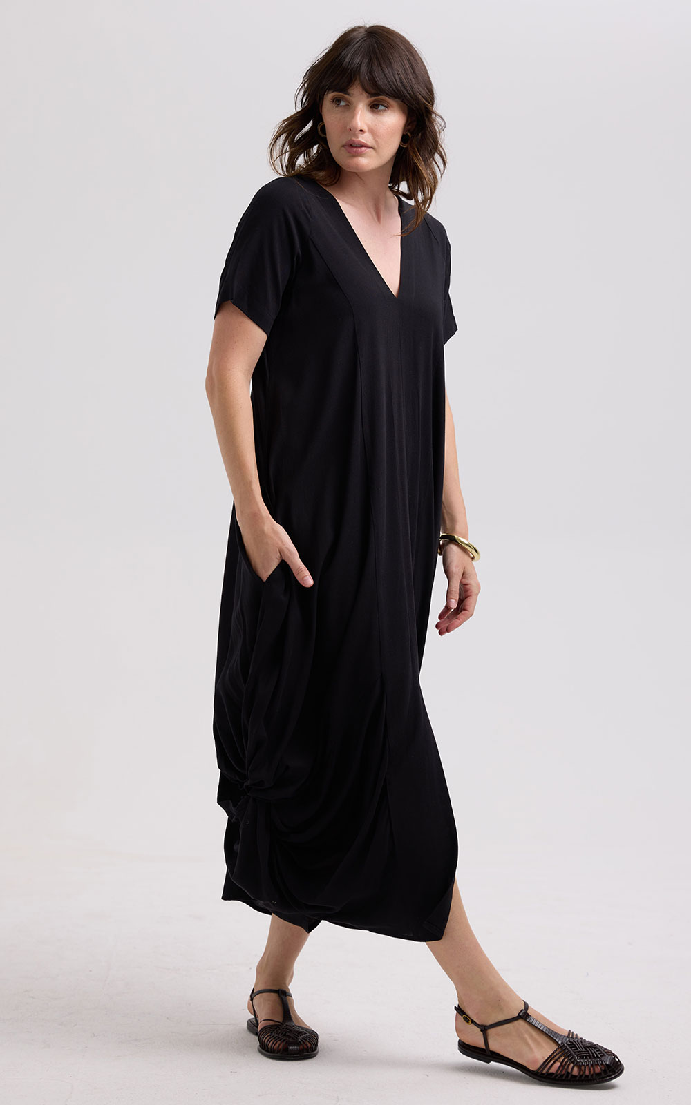 Drape Bottom Dress product photo.