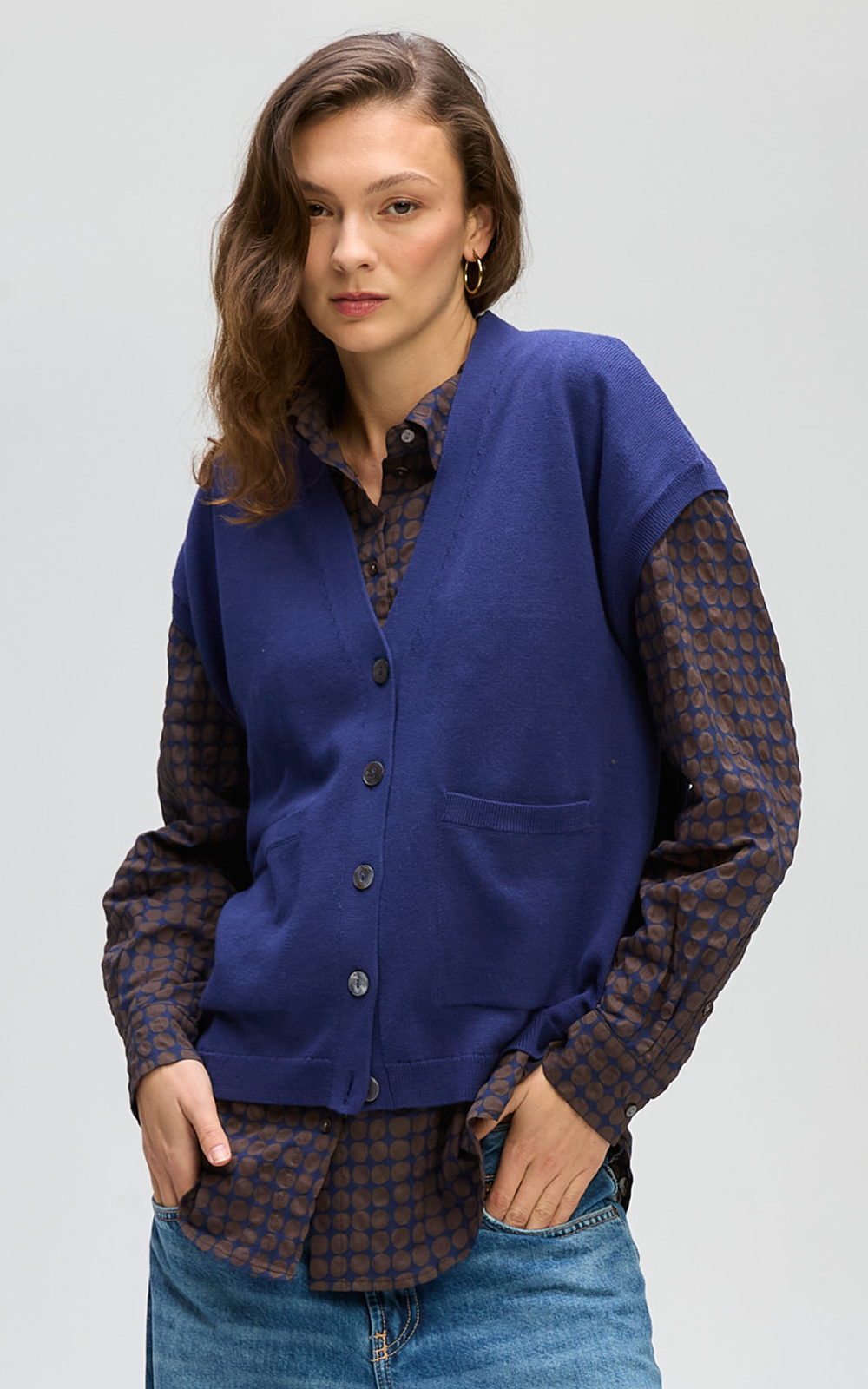 Button Vest product photo.