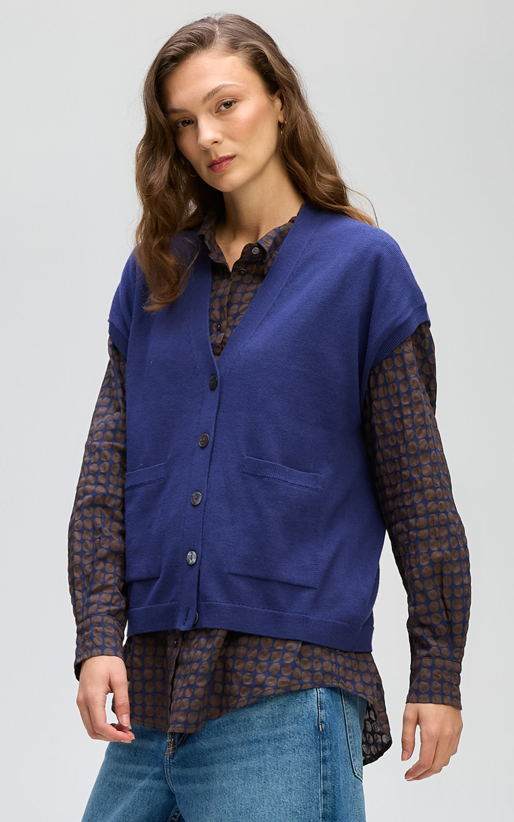 Button Vest product photo.